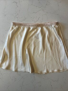 12th Tribe Cream Skater Skirt with  Waistband